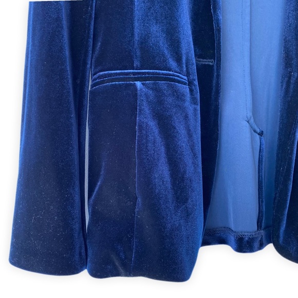 Tahari : Royal Blue Velvet Blazer : Small - Picture 5 of 5